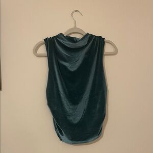 a new day Velvet Top - Dark Green